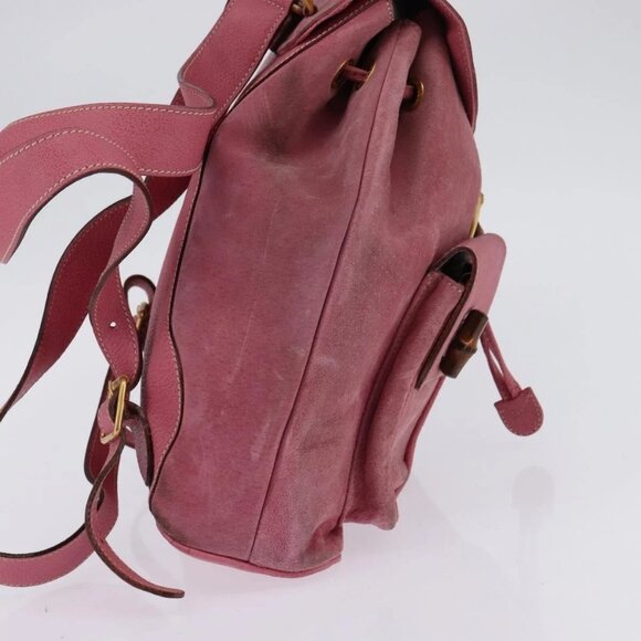 GUCCI Backpack Suede Pink Gold 003 2058 0016 main image 9